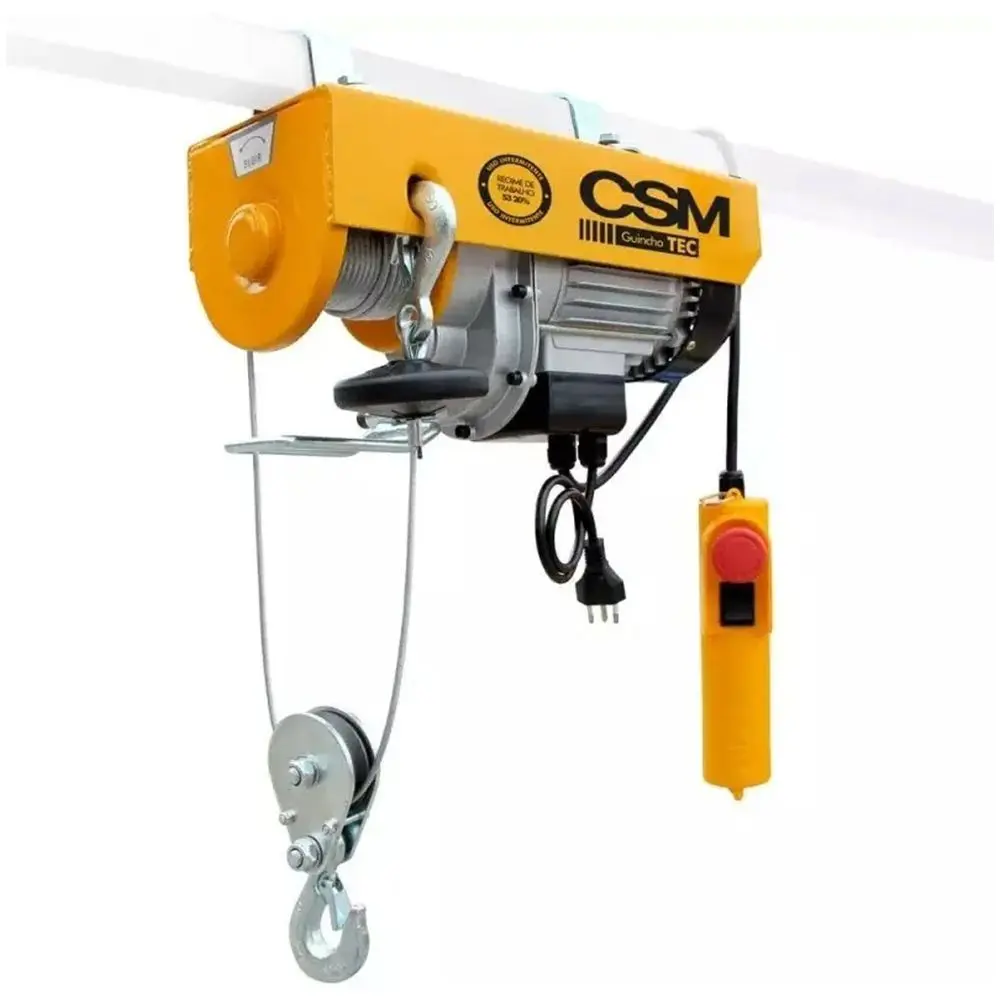 0459af65129254da186eba662fed9477.webp Guincho Elétrico Coluna 300/600KG MONO 220V TEC-300 SEM CACAMBA 71000258 - CSM - Imagem 1