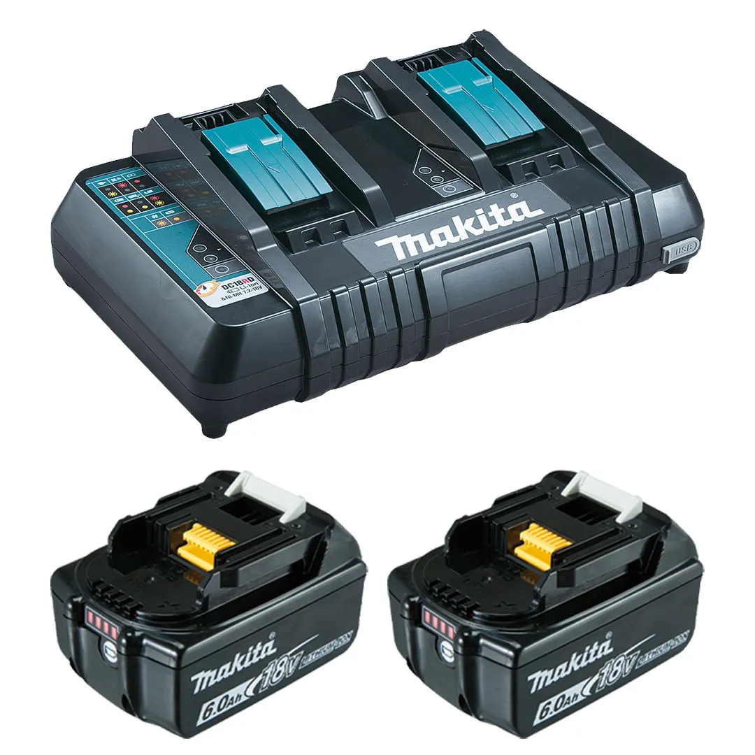 Soprador a Bateria 36V DUB362PT2-220V 6 Velocidades + 2 Baterias 5.0 Ah + Carregador Duplo - MAKITA - Imagem 2